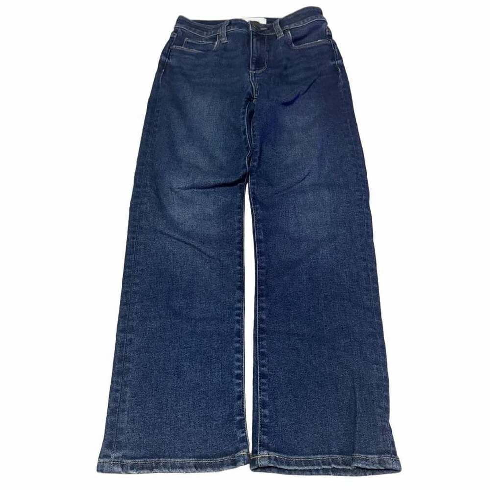 Evereve The Ever Straight Jeans Size 25 High Rise Dark Wash
